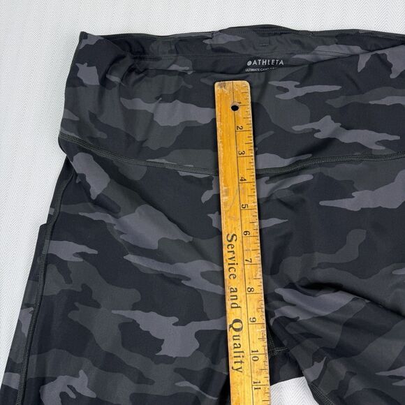 Athleta Ultimate Camo 7/8 Tight Women's Size LP Petite Black Mid Rise Pocket - Picture 11 of 11